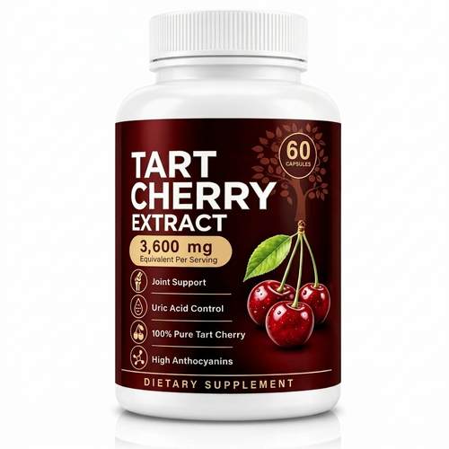 Ravea Tart Cherry Extract bottle on white studio background